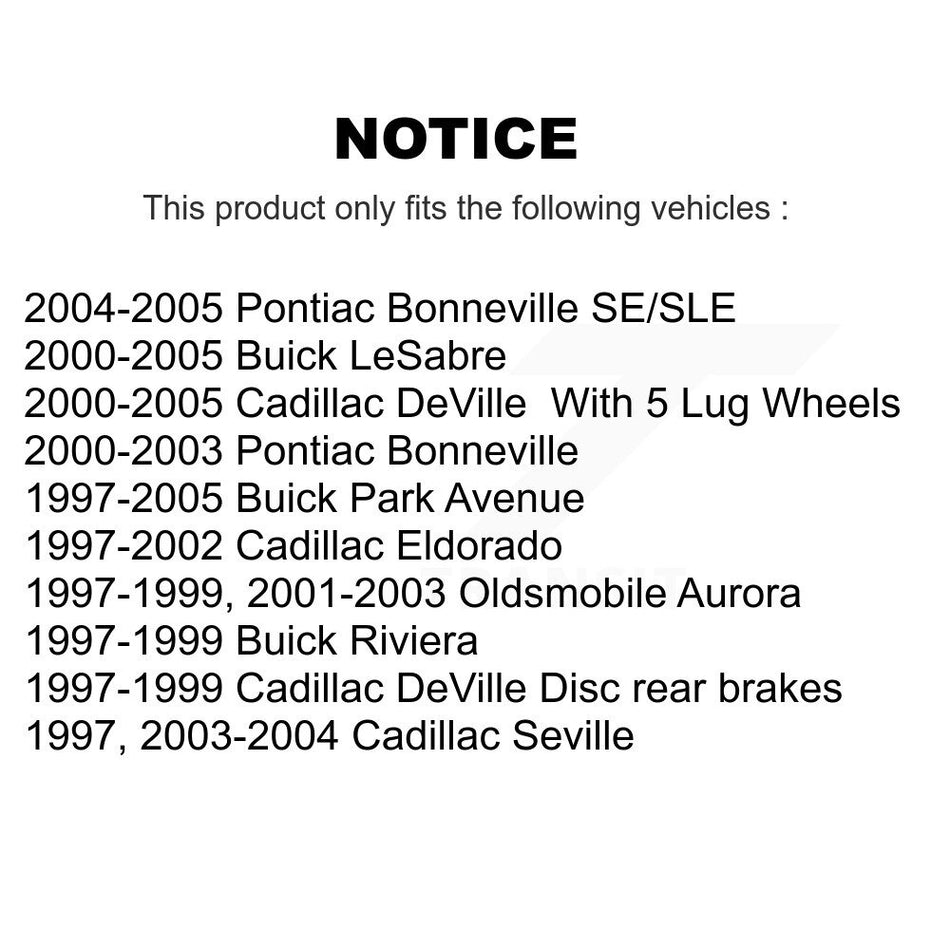 Front Ceramic Rear Semi-Metallic Disc Brake Pads Kit For Buick LeSabre Cadillac DeVille KNF-100056