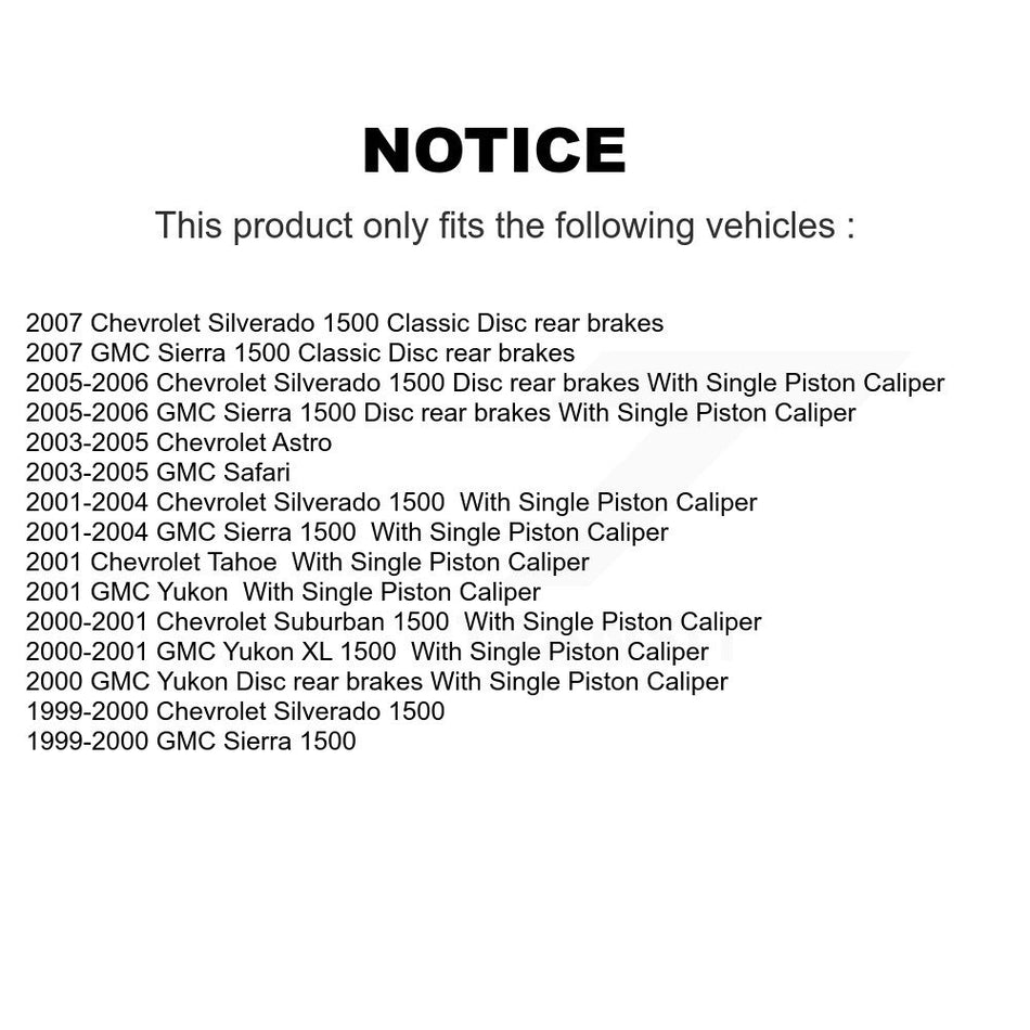 Front Semi-Metallic Rear Ceramic Disc Brake Pads Kit For Chevrolet GMC Silverado 1500 XL KNF-100084