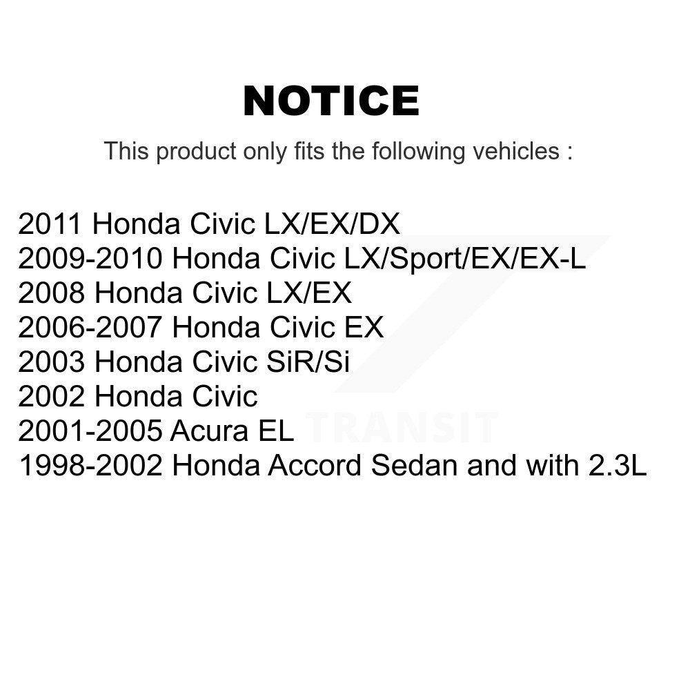 Front Rear Ceramic Disc Brake Pads Kit For Honda Civic Accord Acura EL KNF-100102