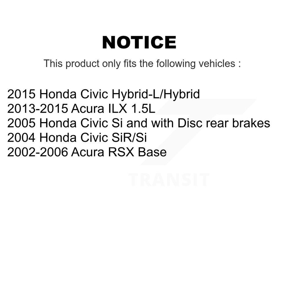 AmeriBRAKES Front Rear Ceramic Disc Brake Pads Kit For Honda Civic Acura RSX ILX KNF-100109