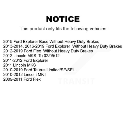 Front Rear Ceramic Disc Brake Pads Kit For Ford Explorer Flex Taurus Lincoln MKT MKS KNF-100146