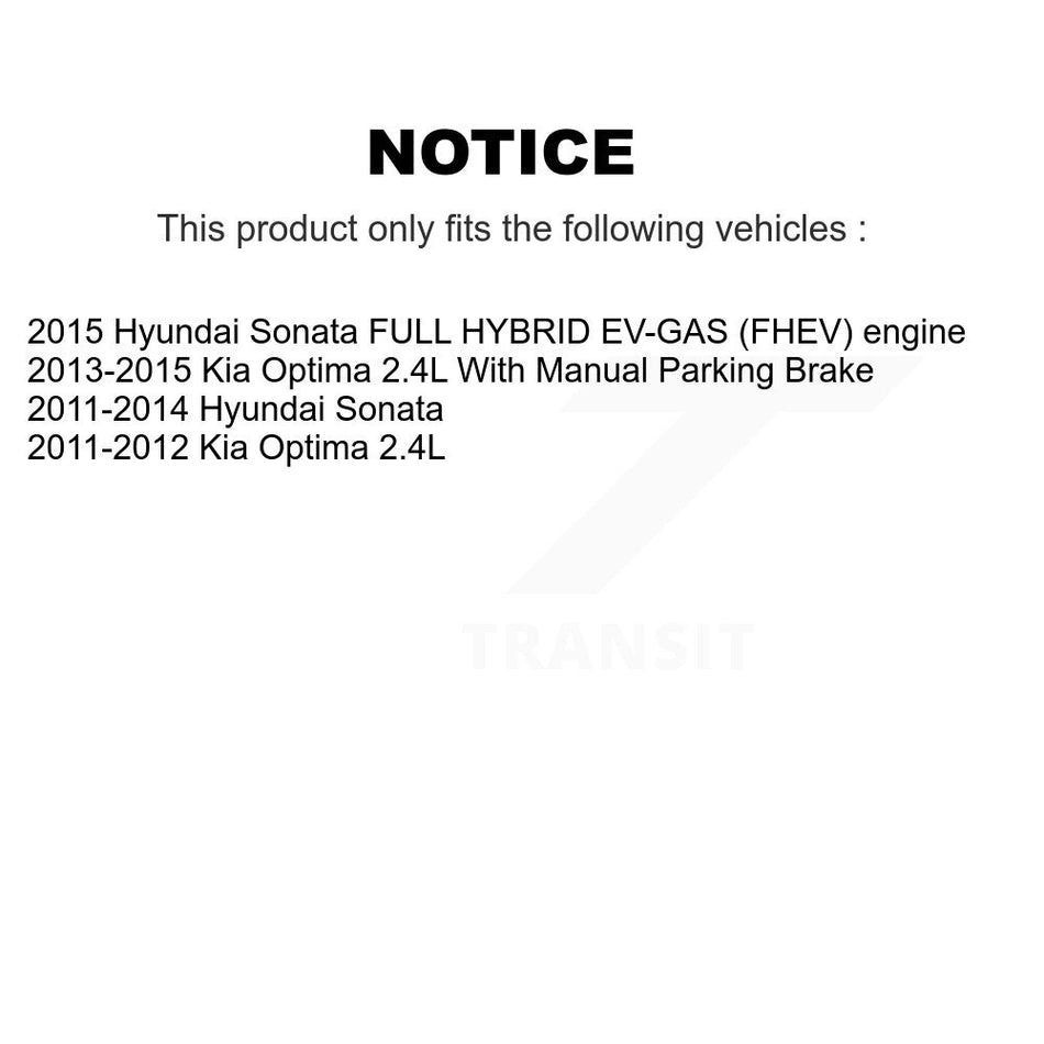 Front Rear Ceramic Disc Brake Pads Kit For Hyundai Sonata Kia Optima KNF-100175