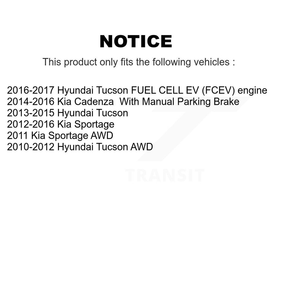AmeriBRAKES Front Rear Ceramic Disc Brake Pads Kit For Hyundai Tucson Kia Sportage Cadenza KNF-100184