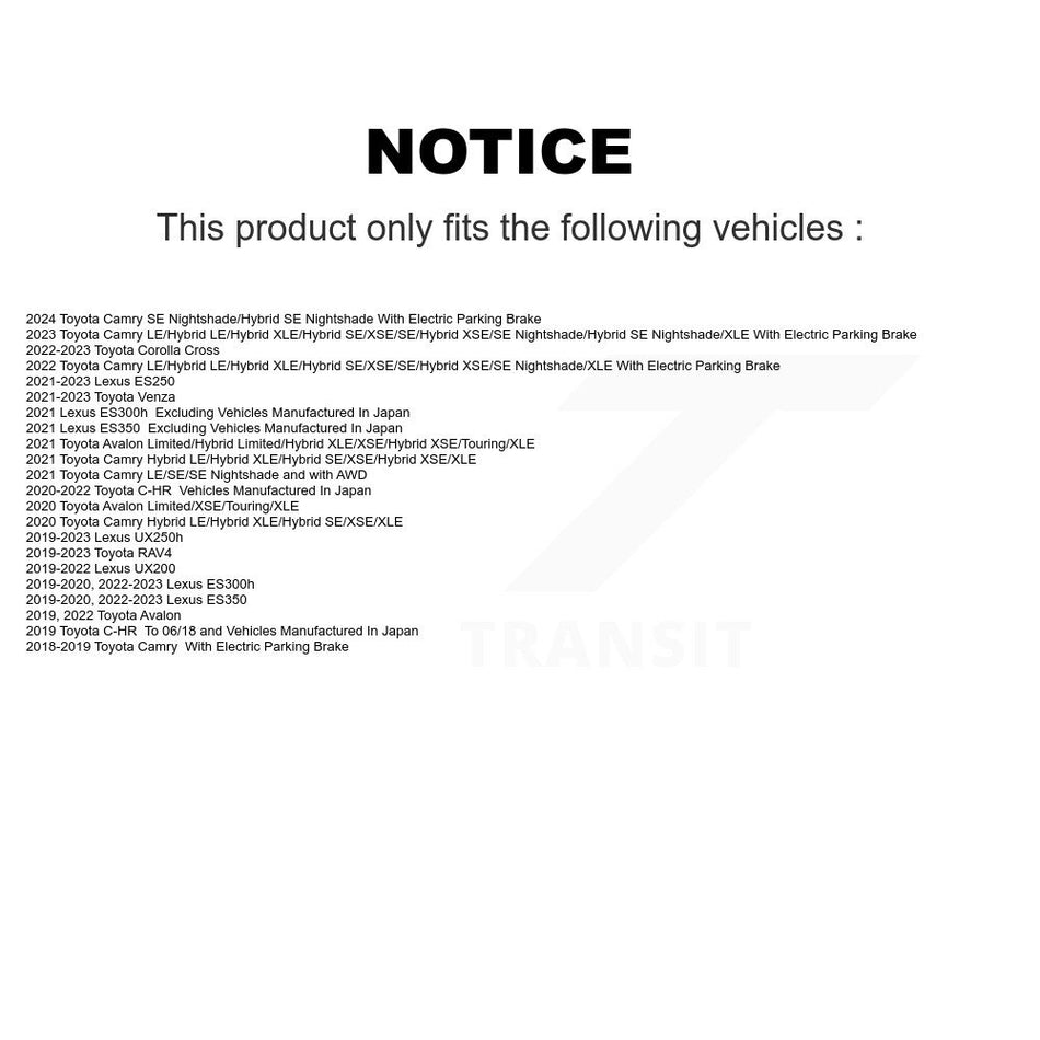 AmeriBRAKES Front Rear Ceramic Disc Brake Pads Kit For Toyota Camry RAV4 Lexus C-HR ES350 Avalon ES300h UX250h UX200 Venza ES250 Corolla Cross KNF-100199