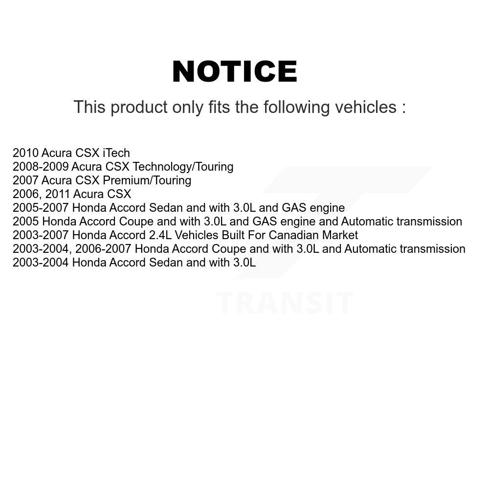 Front Rear Ceramic Disc Brake Pads Kit For Honda Accord Acura CSX KNF-100220