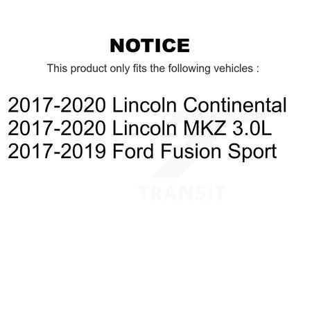 Front Ceramic Rear Semi-Metallic Disc Brake Pads Kit For Ford Fusion Lincoln MKZ KNF-100236