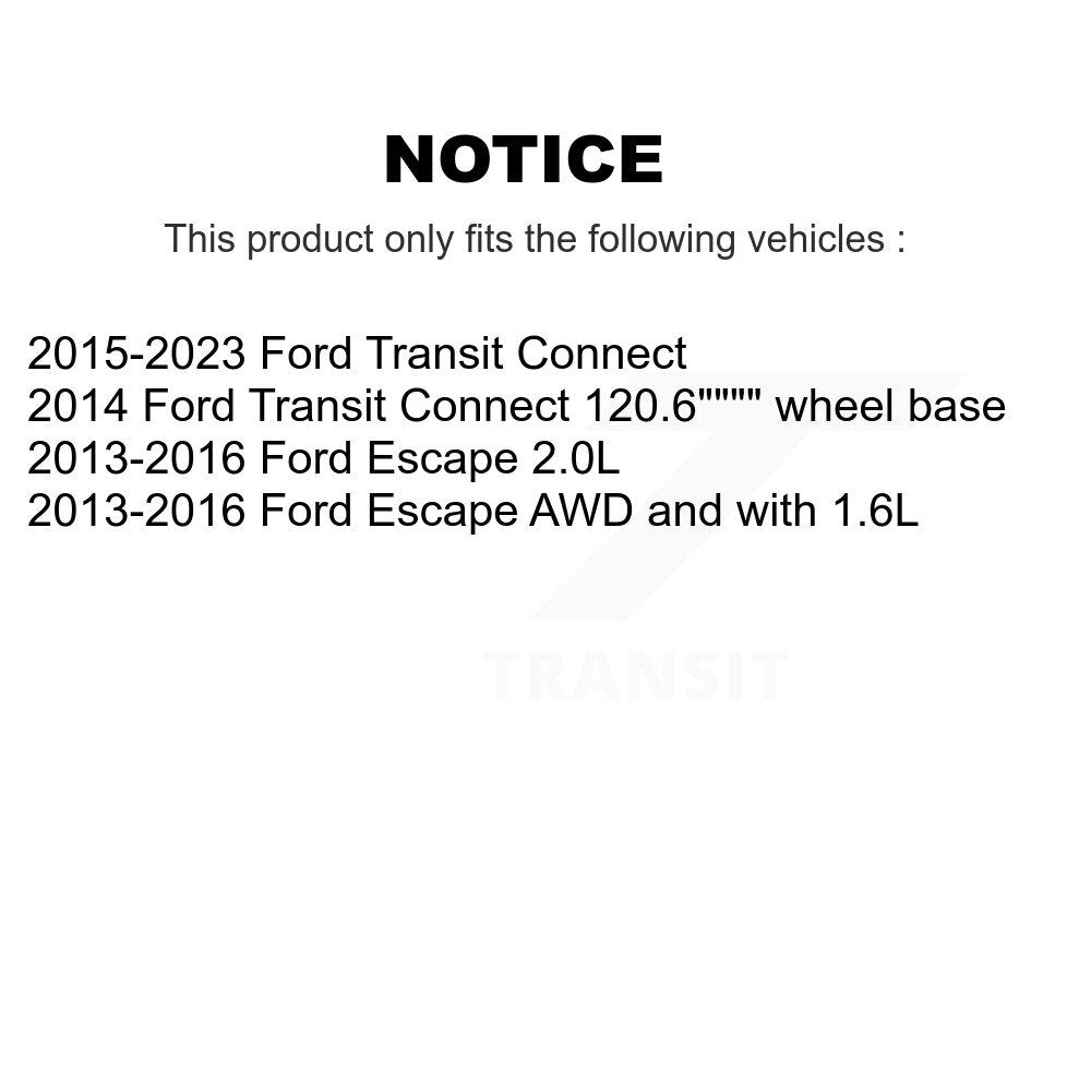 Front Ceramic Rear Semi-Metallic Disc Brake Pads Kit For Ford Escape Transit Connect KNF-100279