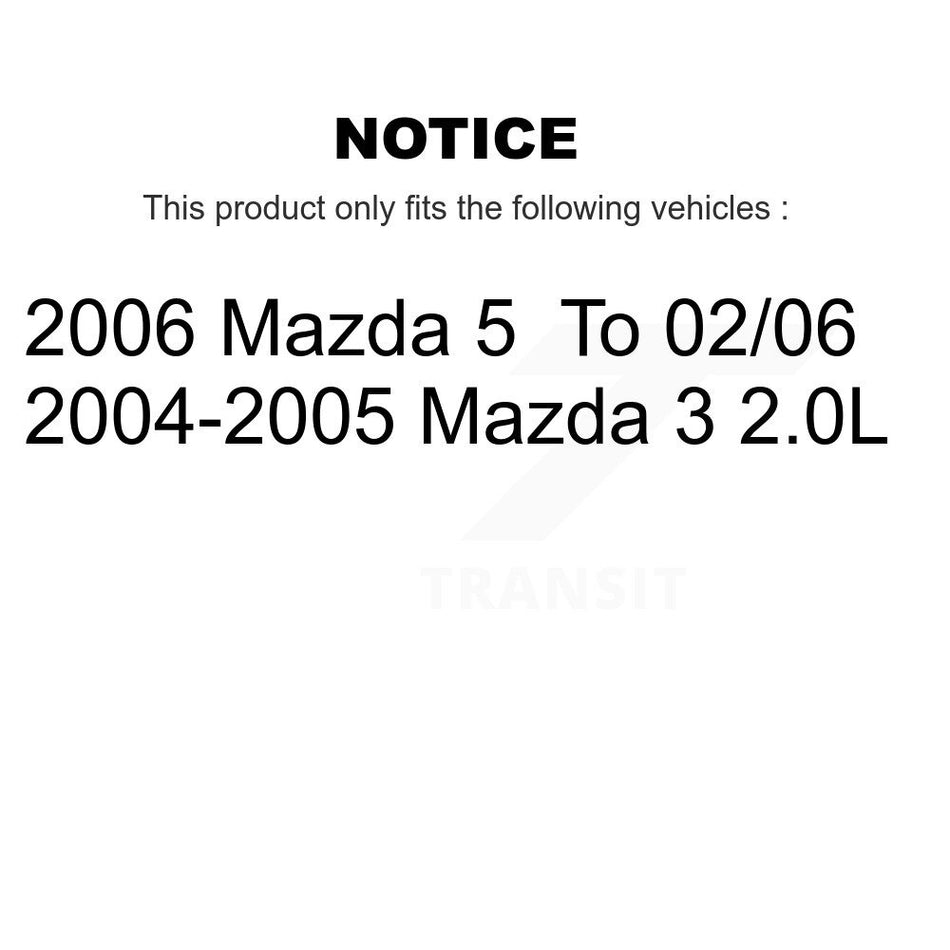 AmeriBRAKES Front Rear Semi-Metallic Disc Brake Pads Kit For Mazda 3 5 KNF-100290