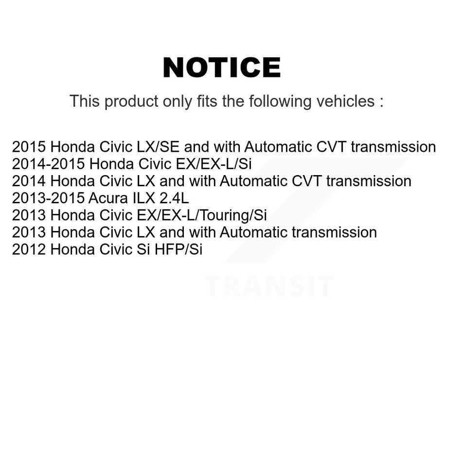 AmeriBRAKES Front Rear Ceramic Disc Brake Pads Kit For Honda Civic Acura ILX KNF-100302