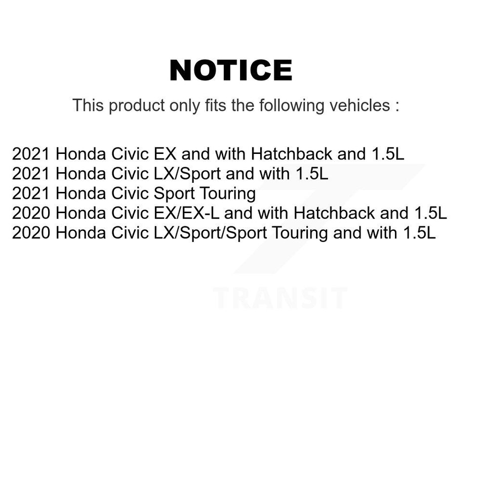 AmeriBRAKES Front Rear Ceramic Disc Brake Pads Kit For Honda Civic KNF-100308