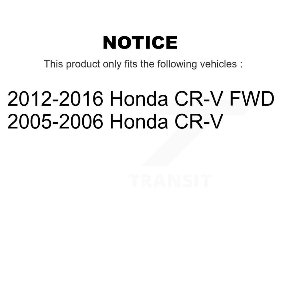 AmeriBRAKES Front Rear Ceramic Disc Brake Pads Kit For Honda CR-V KNF-100313