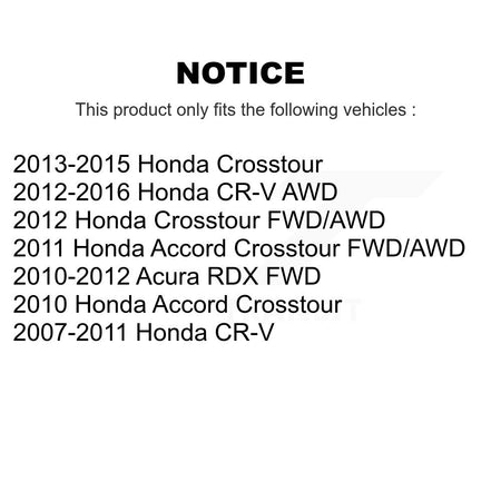 Front Rear Ceramic Disc Brake Pads Kit For Honda CR-V Acura RDX Accord Crosstour KNF-100317