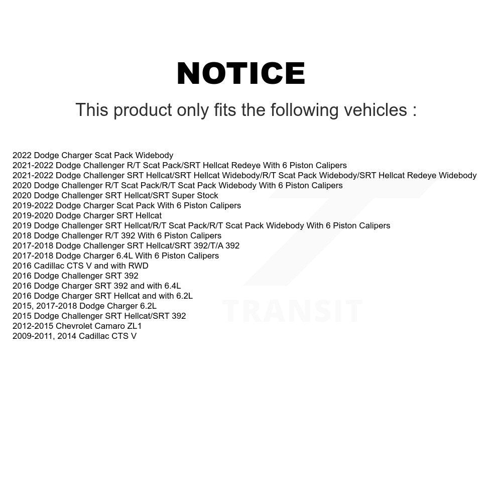 Front Rear Semi-Metallic Disc Brake Pads Kit For Dodge Charger Challenger Chevrolet CTS KNF-100356