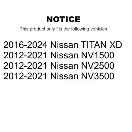 Front Ceramic Rear Semi-Metallic Disc Brake Pads Kit For Nissan NV2500 TITAN XD NV3500 KNF-100362