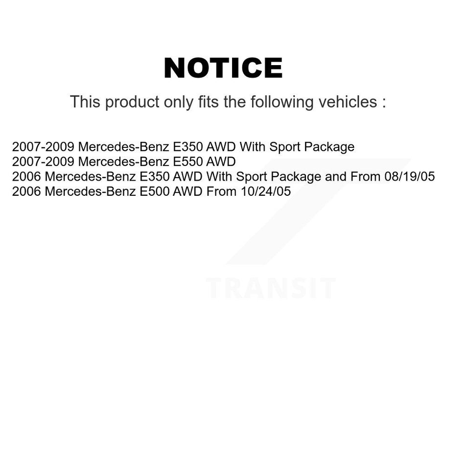 AmeriBRAKES Front Rear Semi-Metallic Disc Brake Pads Kit For Mercedes-Benz E350 E550 E500 AWD KNF-100418