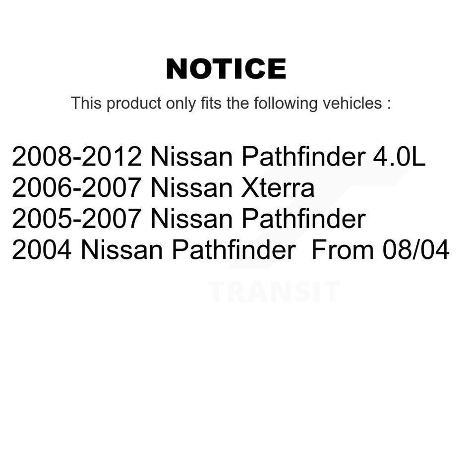 Front Rear Ceramic Disc Brake Pads Kit For Nissan Pathfinder Xterra KNF-100436