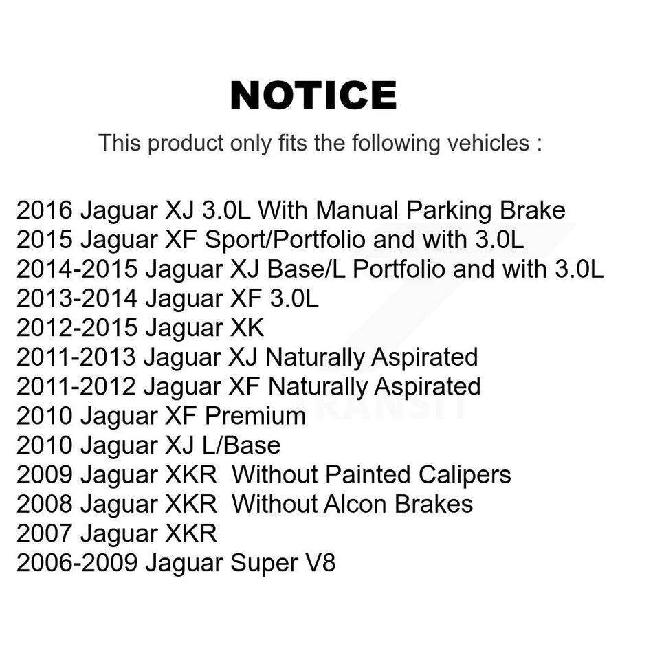 Front Semi-Metallic Rear Ceramic Disc Brake Pads Kit For Jaguar XF XJ XKR XK Super V8 KNF-100445