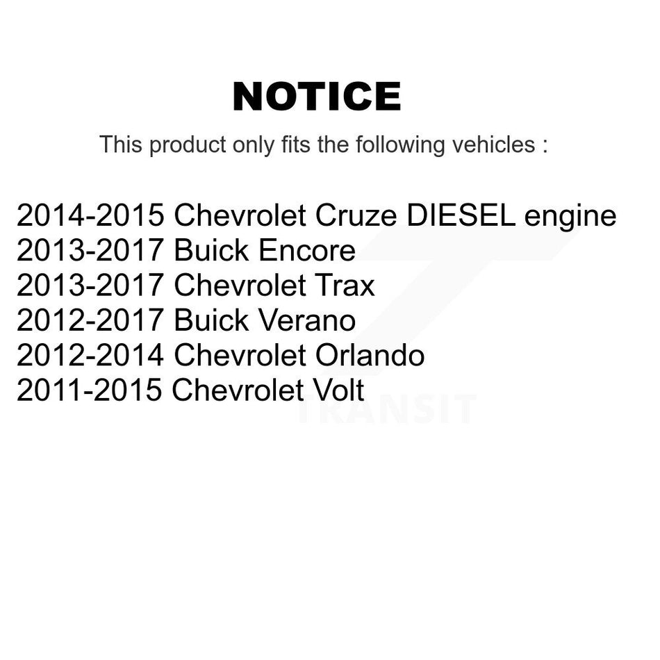 AmeriBRAKES Front Rear Ceramic Disc Brake Pads Kit For Chevrolet Buick Cruze Encore Trax Verano Volt Orlando KNF-100492