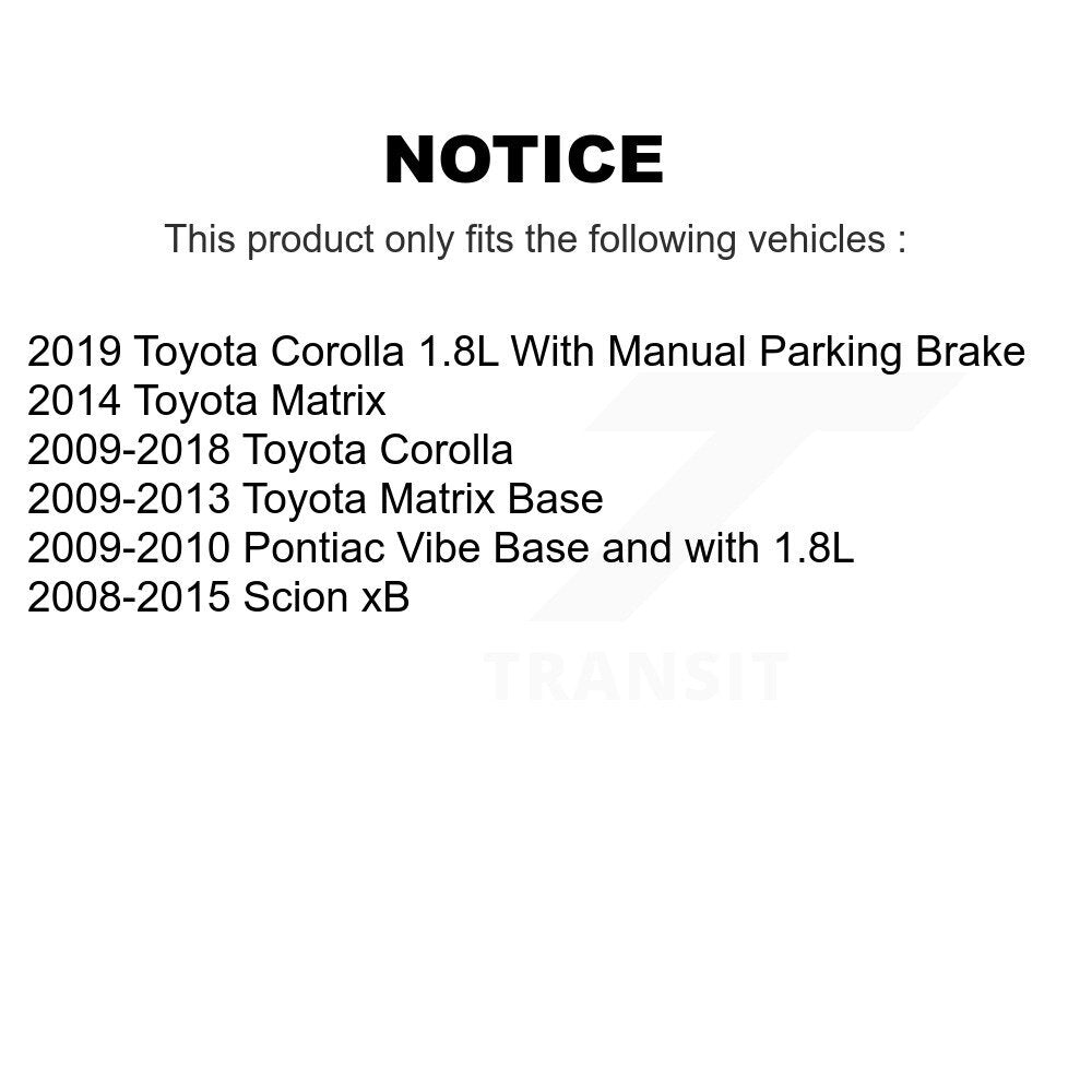 Front Rear Ceramic Disc Brake Pads Kit For Toyota Corolla Matrix Pontiac Vibe Scion xB KNF-100495