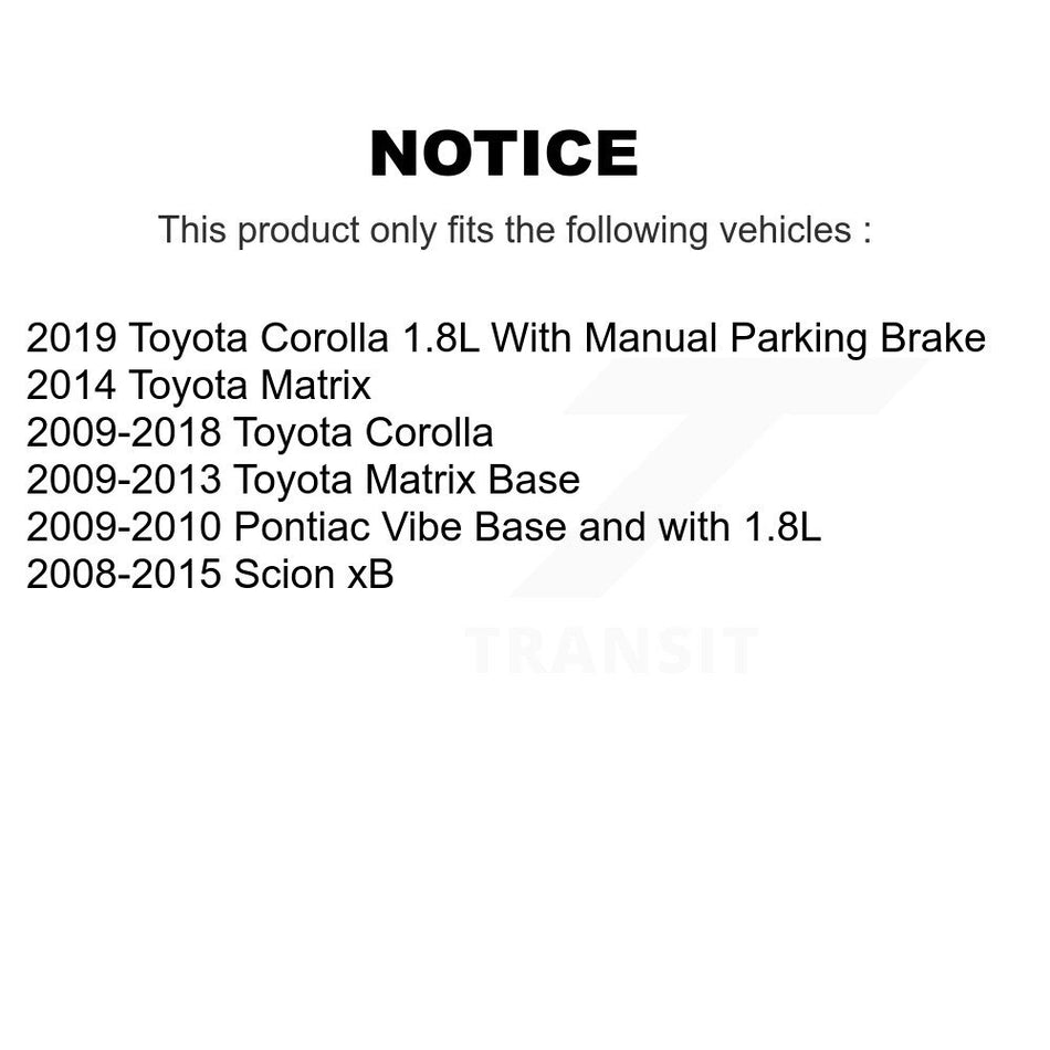 AmeriBRAKES Front Rear Ceramic Disc Brake Pads Kit For Toyota Corolla Scion xB Matrix Pontiac Vibe KNF-100496