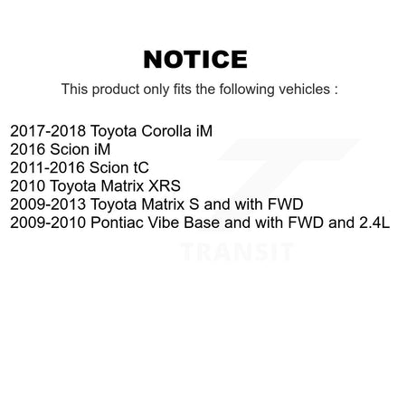 Front Rear Ceramic Disc Brake Pads Kit For Toyota Matrix Pontiac Vibe Scion Corolla iM tC KNF-100498