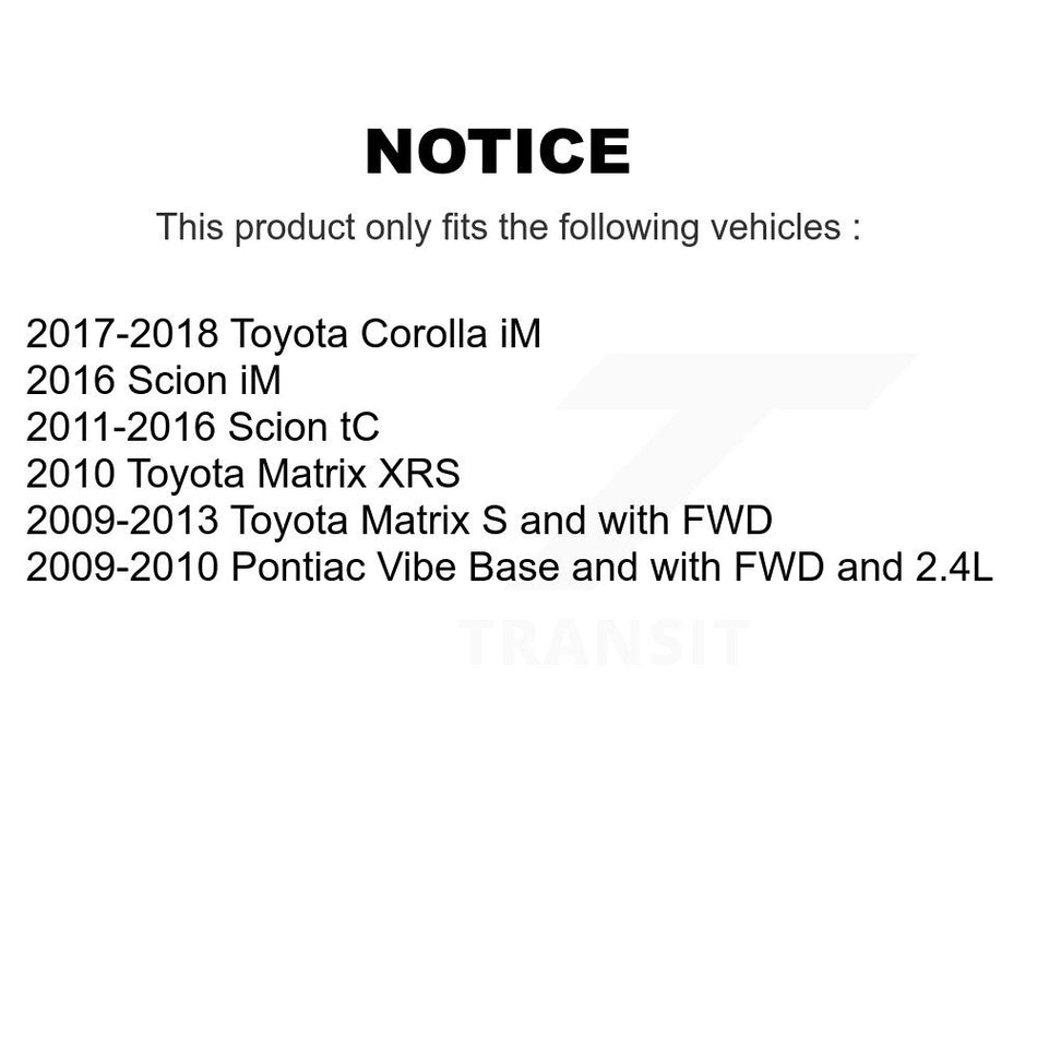 Front Rear Ceramic Disc Brake Pads Kit For Toyota Matrix Pontiac Vibe Scion Corolla iM tC KNF-100501