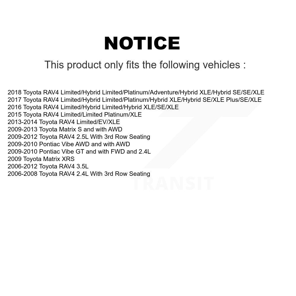 Front Rear Ceramic Disc Brake Pads Kit For Toyota RAV4 Matrix Pontiac Vibe KNF-100503