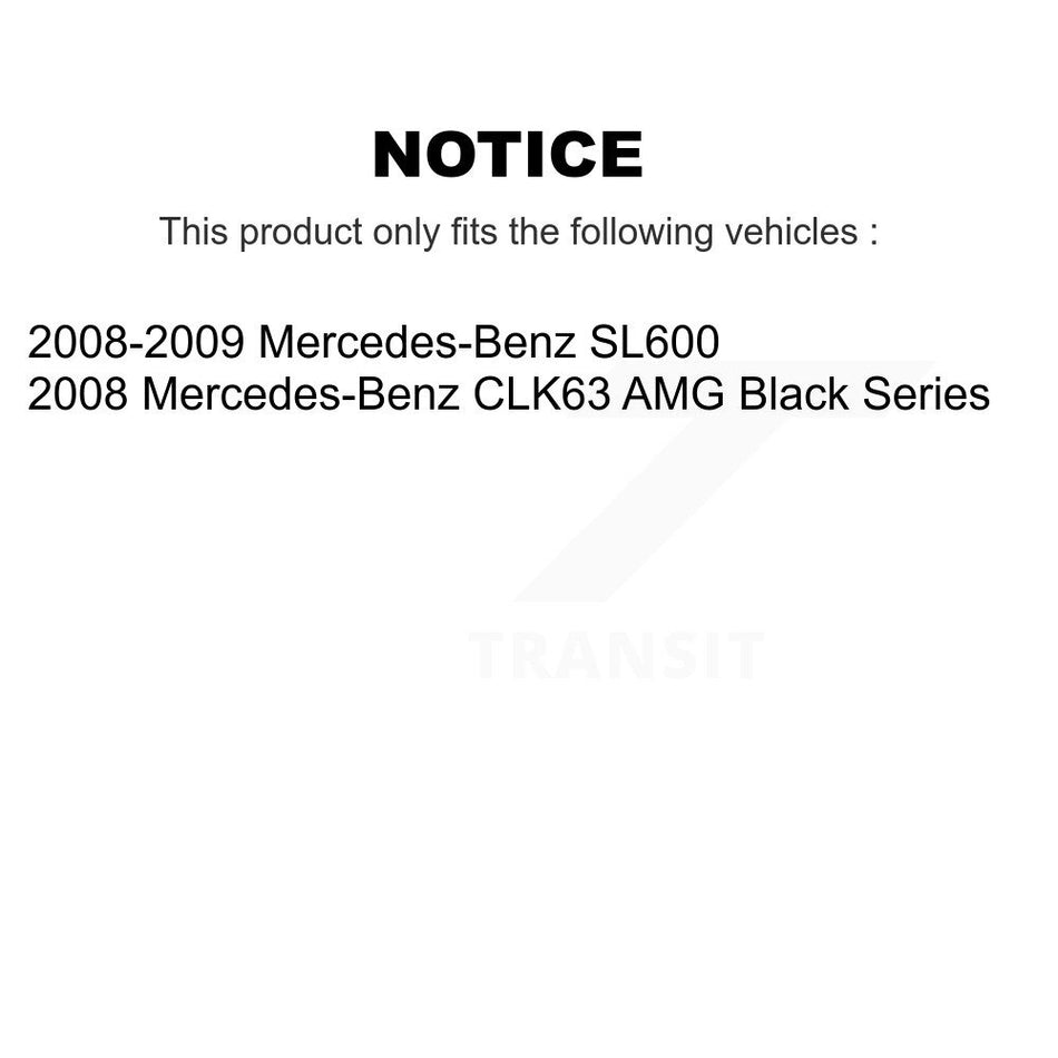AmeriBRAKES Front Rear Semi-Metallic Disc Brake Pads Kit For Mercedes-Benz CLK63 AMG SL600 KNF-100542