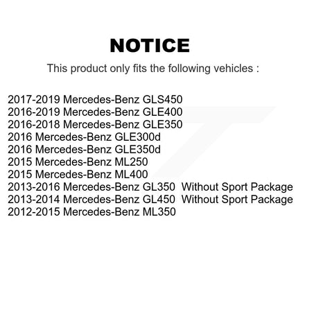 Front Rear Ceramic Disc Brake Pads Kit For Mercedes-Benz ML350 GLE400 GLE350 GL350 GLS450 KNF-100546