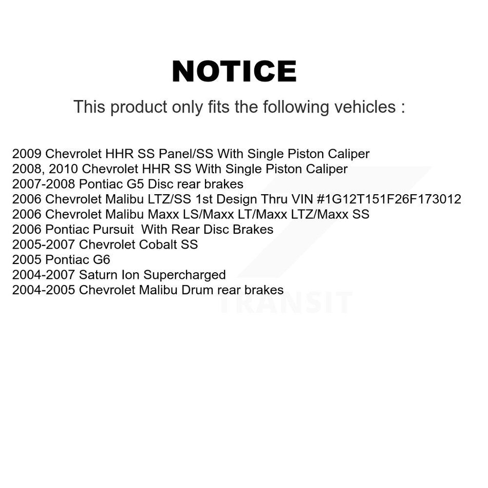 Front Rear Ceramic Disc Brake Pads Kit For Chevrolet Pontiac Cobalt G5 Saturn Ion Malibu KNF-100551
