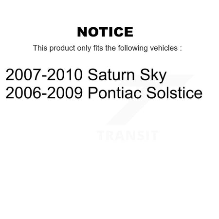 Front Ceramic Rear Semi-Metallic Disc Brake Pads Kit For Pontiac Solstice Saturn Sky KNF-100557