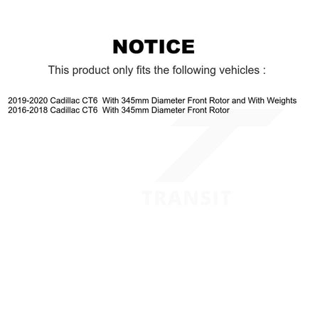 Front Semi-Metallic Rear Ceramic Disc Brake Pads Kit For Cadillac CT6 KNF-100581