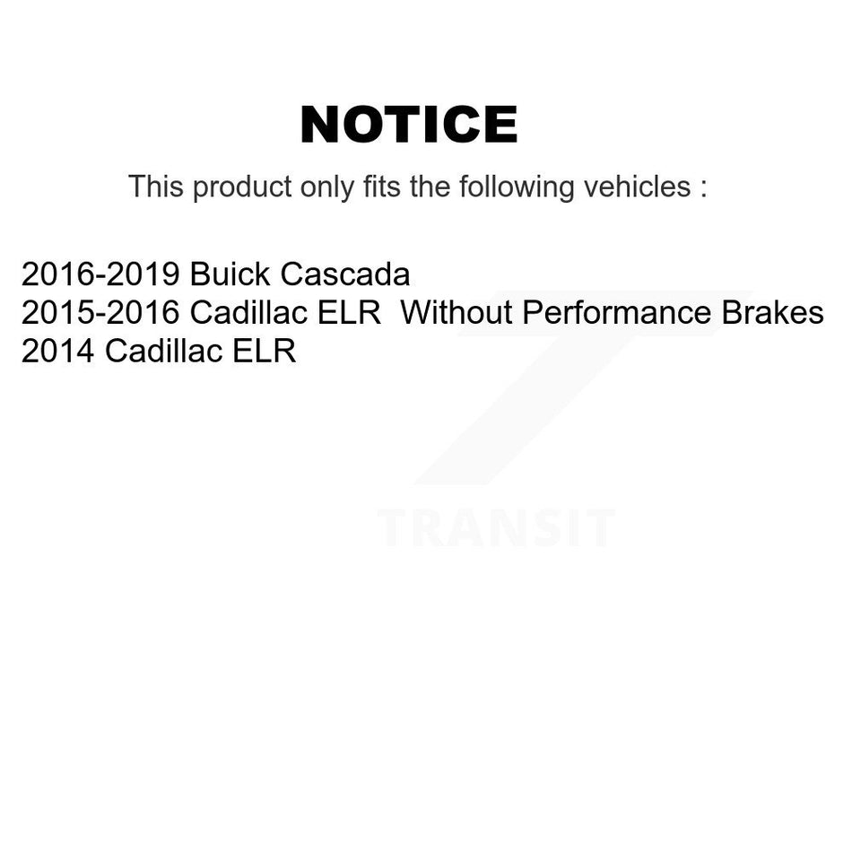 AmeriBRAKES Front Rear Ceramic Disc Brake Pads Kit For Buick Cascada Cadillac ELR KNF-100615