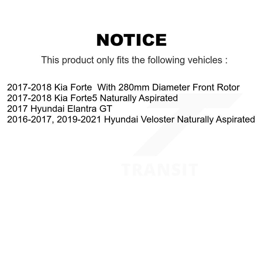 AmeriBRAKES Front Rear Ceramic Disc Brake Pads Kit For Hyundai Veloster Elantra GT KNF-100635