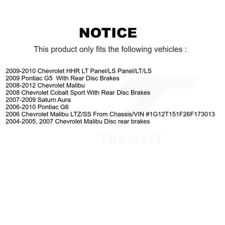 Front Rear Ceramic Disc Brake Pads Kit For Chevrolet Malibu Pontiac G6 Cobalt G5 HHR Aura KNF-100639