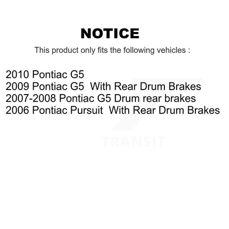 Front Rear Ceramic Disc Brake Pads Kit For Pontiac G5 Pursuit KNF-100645