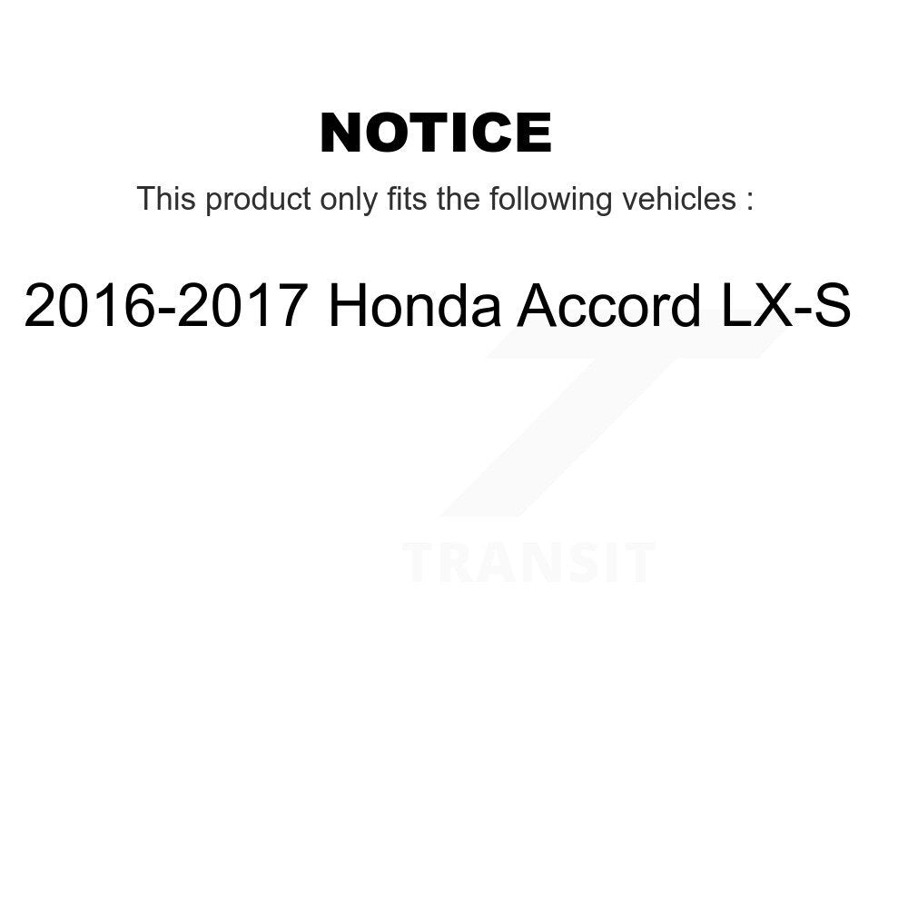 Front Rear Ceramic Disc Brake Pads Kit For 2016-2017 Honda Accord LX-S KNF-100693