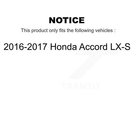 Front Rear Ceramic Disc Brake Pads Kit For 2016-2017 Honda Accord LX-S KNF-100693