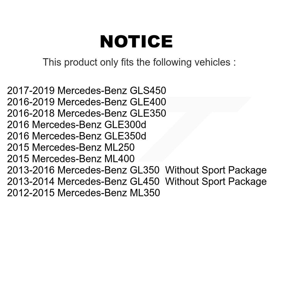 Front Rear Ceramic Disc Brake Pads Kit For Mercedes-Benz ML350 GLE400 GLE350 GL350 GLS450 KNF-100738