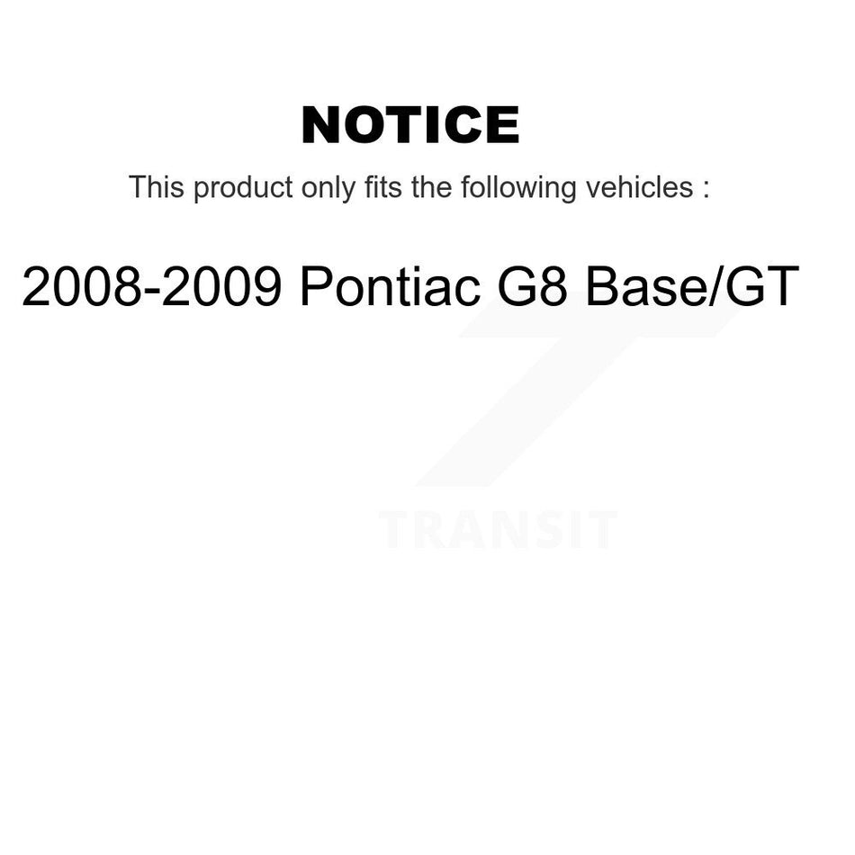 AmeriBRAKES Front Rear Semi-Metallic Disc Brake Pads Kit For 2008-2009 Pontiac G8 Base GT KNF-100743