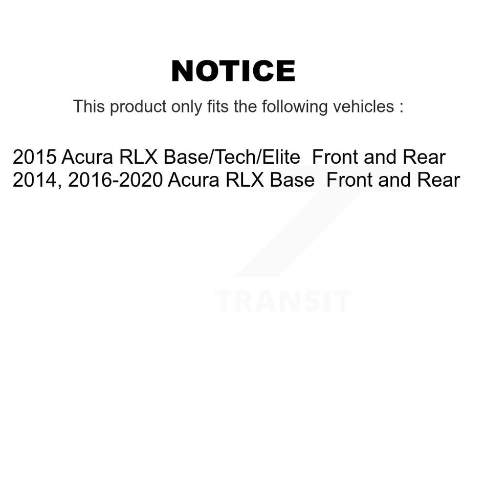 AmeriBRAKES Front Rear Ceramic Disc Brake Pads Kit For Acura RLX KNF-100760