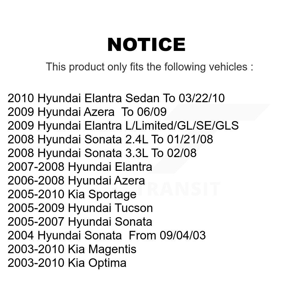 Front Rear Ceramic Disc Brake Pads Kit For Hyundai Elantra Tucson Kia Sportage Sonata KNF-100766