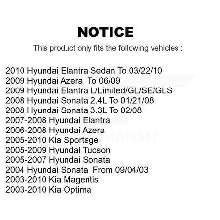 Front Rear Ceramic Disc Brake Pads Kit For Hyundai Elantra Tucson Kia Sportage Sonata KNF-100766