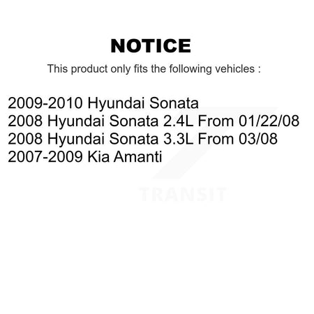 Front Rear Ceramic Disc Brake Pads Kit For Hyundai Sonata Kia Amanti KNF-100786