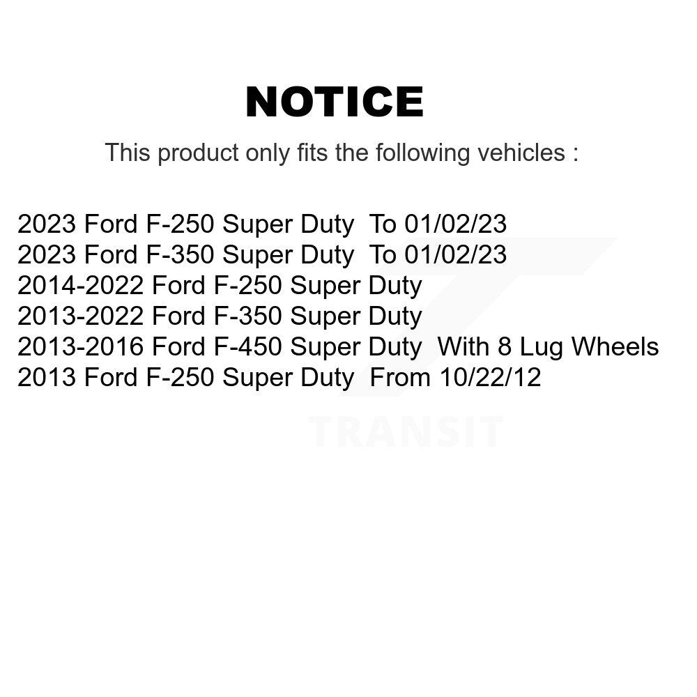 Front Rear Semi-Metallic Disc Brake Pads Kit For Ford F-350 Super Duty F-250 F-450 KNF-100831