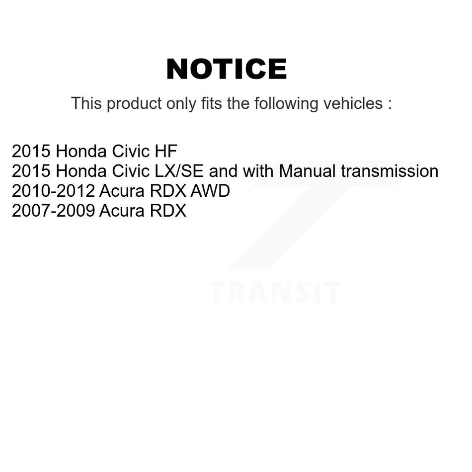 AmeriBRAKES Front Rear Ceramic Disc Brake Pads Kit For Honda Civic Acura RDX KNF-100863