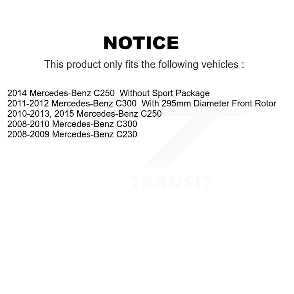 AmeriBRAKES Front Rear Semi-Metallic Disc Brake Pads Kit For Mercedes-Benz C300 C250 C230 KNF-100887