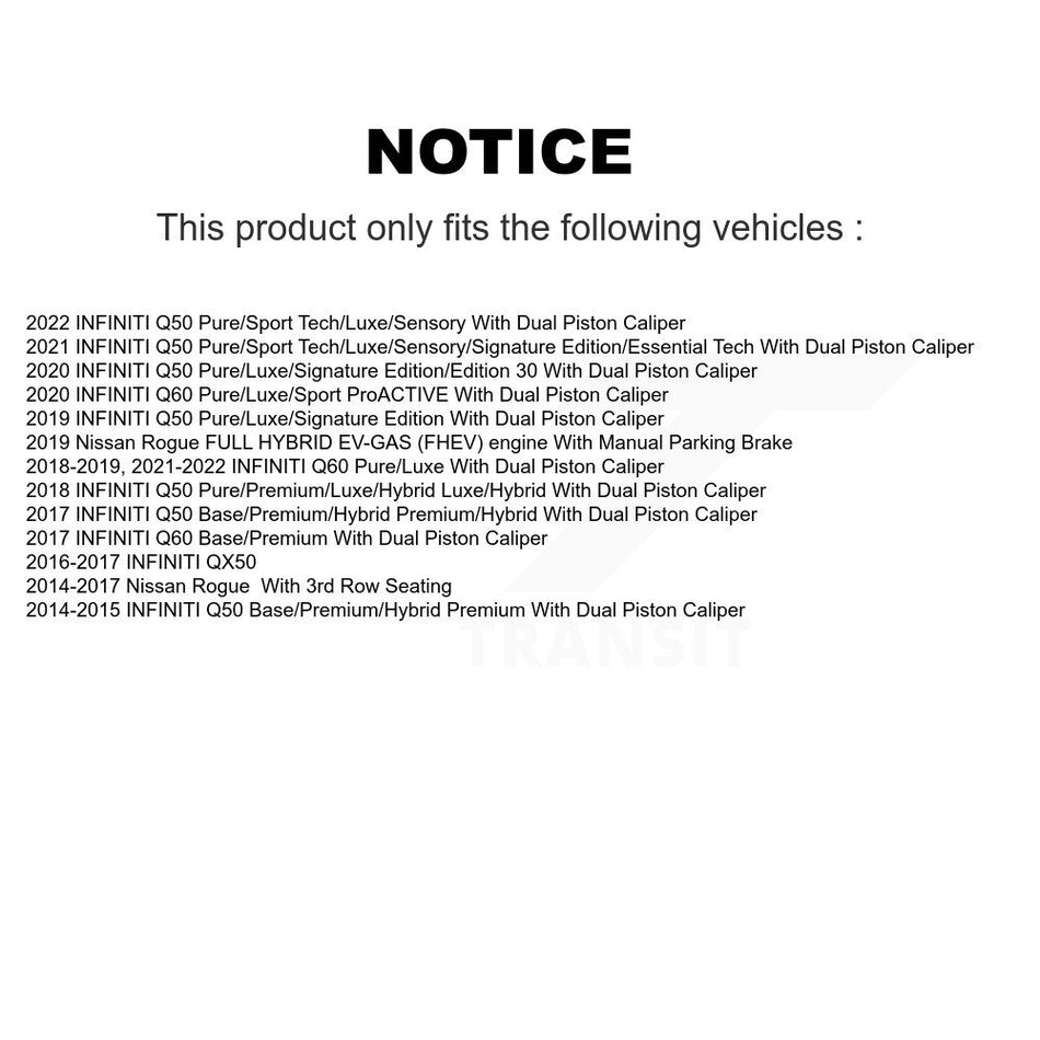 AmeriBRAKES Front Rear Ceramic Disc Brake Pads Kit For Nissan Rogue INFINITI Q50 QX50 Q60 KNF-100923