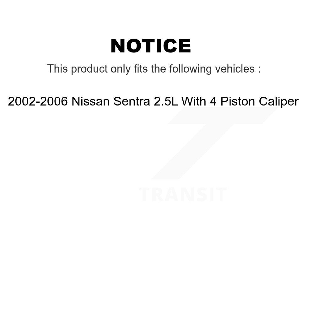 Front Semi-Metallic Rear Ceramic Disc Brake Pads Kit For 2002-2006 Nissan Sentra 2.5L KNF-100935