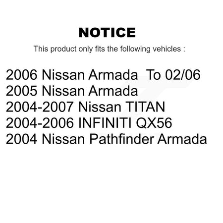 Front Rear Ceramic Disc Brake Pads Kit For Nissan TITAN INFINITI QX56 Armada Pathfinder KNF-100981